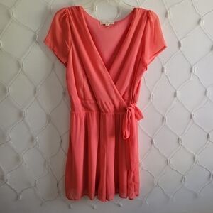 Chiffon Style Romper / Layered / Orange / Size Small-Medium